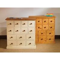 Mottisfont Waxed 14 Drawer CD / Video Unit (Wooden)