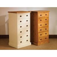 mottisfont painted 6 drawer wellington chest cream oak metal