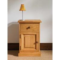 Mottisfont Waxed 1 Door 1 Drawer Bedside (Metal, Hinge on left side)