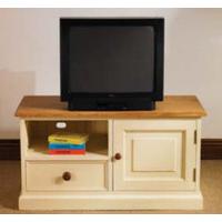 Mottisfont Painted Rectangle TV & DVD Unit (Cream, Pine, Wooden)