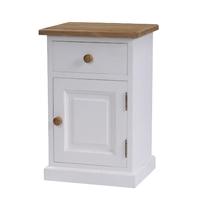 Mottisfont Painted 1 Door 1 Drawer Bedside (Blue, Pine, Metal, Hinge on left side)