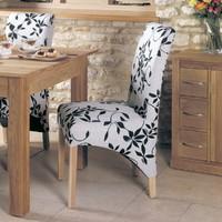 mobel oak upholstered dining chairs pair