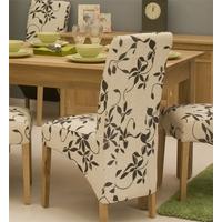 Mobel Oak Upholstered Dining Chairs - Pair