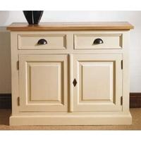 Mottisfont Painted 2 Door 2 Drawer Hall Cupboard (White, Pine, Wooden)