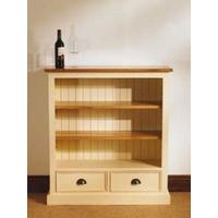 Mottisfont Painted 2 Drawer Bookcase (White, Oak, Wooden)