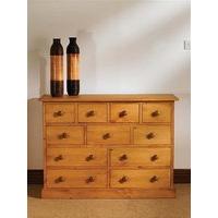 mottisfont waxed 11 drawer multi chest wooden