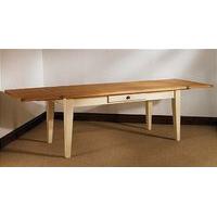 mottisfont painted 7ft x 3ft taper leg table white oak wooden