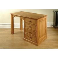 mottisfont waxed single pedestal deskdressing table wooden