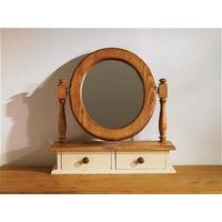 mottisfont painted dressing table mirror oval green pine wooden