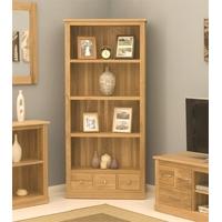 mobel oak large 3 drawer bookcase