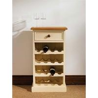 mottisfont painted floor standing wine rack blue pine wooden