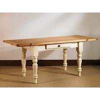 mottisfont painted 4ft x 2ft 6in turned leg table blue oak wooden