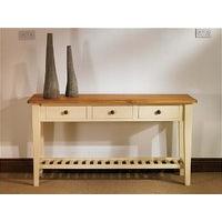 mottisfont painted 5ft hall or side table cream oak wooden