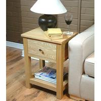 Mobel Oak One Drawer Lamp Table