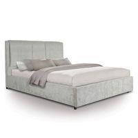 Modern Fabric Front Drawer Bed - Small Double - Light Grey