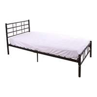 morgan metal bed single black