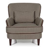 moffatt fabric armchair brown