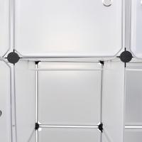 modular cabinet with 14 compartments white 37 x 150 x 190 cm