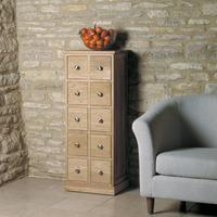 mobel solid oak multi drawer storage chest