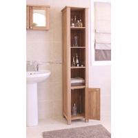 Mobel Solid Oak Tall Open Bathroom Unit