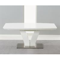 Modena 150cm White High Gloss Extending Dining Table