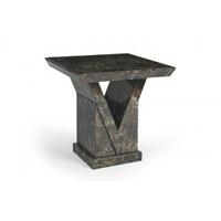 mocha marble lamp table