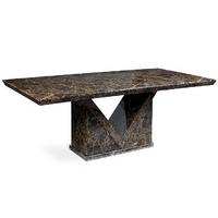 Mocha 220cm Marble Dining Table