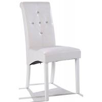 Morna White Faux Leather Dining Chair