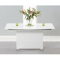 Modena 150cm White High Gloss Extending Dining Table