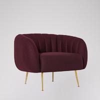 Monroe Armchair in raisin