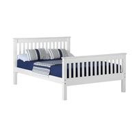 monaco high foot end bed frame small double white