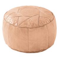 Moroccan Leather Pouffe