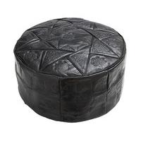 moroccan leather pouffe