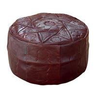 Moroccan Leather Pouffe