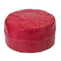 moroccan leather pouffe