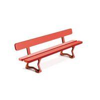 MORA NURSERY SEAT - SINGLE COLOUR RED PEFC CERTIFIED TIMBER & CAST STEEL STRUCTURE FINISHED I