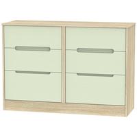 Monaco Mussel and Bardolino Chest of Drawer - 6 Drawer Midi