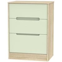 Monaco Mussel and Bardolino Chest of Drawer - 3 Drawer Deep Midi