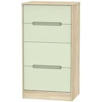 Monaco Mussel and Bardolino Chest of Drawer - 4 Drawer Deep Midi