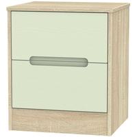 monaco mussel and bardolino bedside cabinet 2 drawer locker