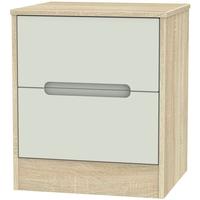 Monaco Kaschmir Matt and Bardolino Bedside Cabinet - 2 Drawer Locker