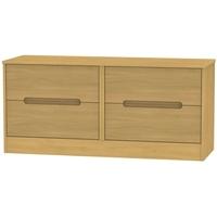 Monaco Modern Oak Bed Box - 4 Drawer