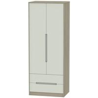 monaco kaschmir and darkolino wardrobe tall 2ft 6in with 2 drawer