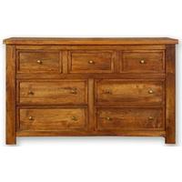 modasa mango wooden wide chest of drawer 7 drawer