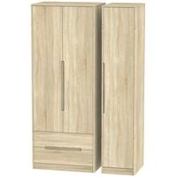 Monaco Bardolino Triple Wardrobe - Tall with 2 Drawer