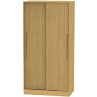 Monaco Modern Oak Sliding Wardrobe - Wide