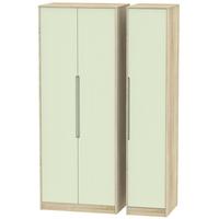 monaco mussel and bardolino triple wardrobe tall plain