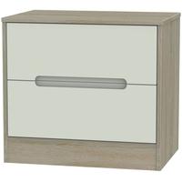 monaco kaschmir and darkolino chest of drawer 2 drawer midi