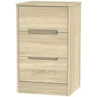 monaco bardolino bedside cabinet 3 drawer locker