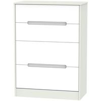 monaco white and kaschmir chest of drawer 4 drawer deep